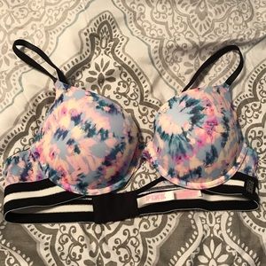 Vs pink tie dye bra